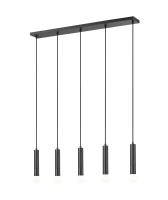 Five Light Linear Chandelier by Z-Lite - Stari Collection, Matte Black Finish - 1956P-5L-MB