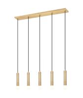 Five Light Linear Chandelier by Z-Lite - Stari Collection, Modern Gold Finish - 1956P-5L-MGLD