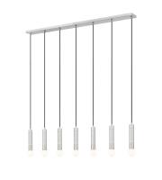 Seven Light Linear Chandelier by Z-Lite - Stari Collection, Brushed Nickel Finish - 1956P-7L-BN