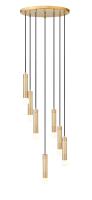 Seven Light Chandelier by Z-Lite - Stari Collection, Modern Gold Finish - 1956P-7R-MGLD
