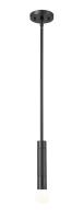 One Light Pendant by Z-Lite - Stari Collection, Matte Black Finish - 1956P-ROD-MB