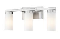 Three Light Vanity by Z-Lite - Danica Collection, Brushed Nickel Finish - 3044-3V-BN