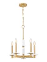 Five Light Chandelier by Z-Lite - Kaden Collection, Modern Gold Finish - 3045-5MGLD