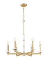 Six Light Chandelier by Z-Lite - Kaden Collection, Modern Gold Finish - 3045-6MGLD