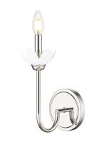 One Light Wall Sconce by Z-Lite - Allistair Collection, Polished Nickel Finish - 352-1S-PN