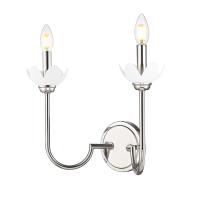 Two Light Wall Sconce by Z-Lite - Allistair Collection, Polished Nickel Finish - 352-2S-PN