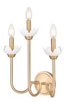 Three Light Wall Sconce by Z-Lite - Allistair Collection, Modern Gold Finish - 352-3S-MGLD