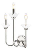 Three Light Wall Sconce by Z-Lite - Allistair Collection, Polished Nickel Finish - 352-3S-PN