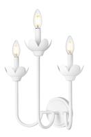 Three Light Wall Sconce by Z-Lite - Allistair Collection, Tundra White Finish - 352-3S-TW