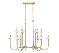 12 Light Linear Chandelier by Z-Lite - Allistair Collection, Modern Gold Finish - 352-42L-MGLD