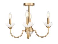 Four Light Semi Flush Mount by Z-Lite - Allistair Collection, Modern Gold Finish - 352-4SF-MGLD