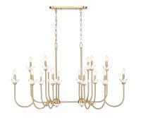 16 Light Linear Chandelier by Z-Lite - Allistair Collection, Modern Gold Finish - 352-56L-MGLD