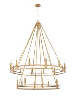 20 Light Chandelier by Z-Lite - Dennison Collection, Signature Brass Finish - 4005-20SBR