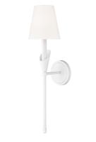 One Light Wall Sconce by Z-Lite - Claudelle Collection, Tundra White Finish - 4014-1SA-TW