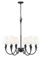 Six Light Chandelier by Z-Lite - Claudelle Collection, Matte Black Finish - 4014-32MB