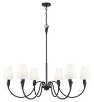Six Light Chandelier by Z-Lite - Claudelle Collection, Matte Black Finish - 4014-46MB