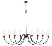 Eight Light Chandelier by Z-Lite - Claudelle Collection, Matte Black Finish - 4014-65MB