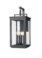 Four Light Outdoor Wall Mount by Z-Lite - Hartwell Collection, Sand Black Finish - 5019B-BK