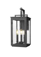 Three Light Outdoor Wall Mount by Z-Lite - Hartwell Collection, Sand Black Finish - 5019M-BK