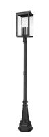 Five Light Outdoor Post Mount by Z-Lite - Hartwell Collection, Sand Black Finish - 5019PHXLR-564P-BK