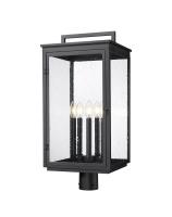 Five Light Outdoor Post Mount by Z-Lite - Hartwell Collection, Sand Black Finish - 5019PHXLR-BK