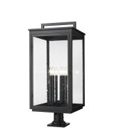 Six Light Outdoor Pier Mount by Z-Lite - Hartwell Collection, Sand Black Finish - 5019PHXXLR-533PM-BK