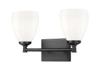 Two Light Vanity by Z-Lite - Oren Collection, Matte Black Finish - 7004-2V-MB