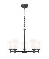 Five Light Chandelier by Z-Lite - Oren Collection, Matte Black Finish - 7004-5MB