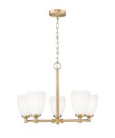 Five Light Chandelier by Z-Lite - Oren Collection, Modern Gold Finish - 7004-5MGLD