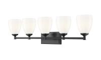 Five Light Vanity by Z-Lite - Oren Collection, Matte Black Finish - 7004-5V-MB