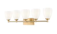 Five Light Vanity by Z-Lite - Oren Collection, Modern Gold Finish - 7004-5V-MGLD