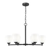 Six Light Chandelier by Z-Lite - Oren Collection, Matte Black Finish - 7004-6MB