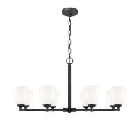 Eight Light Chandelier by Z-Lite - Oren Collection, Matte Black Finish - 7004-8MB