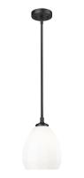 One Light Pendant by Z-Lite - Oren Collection, Matte Black Finish - 7004P8-MB