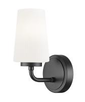 One Light Wall Sconce by Z-Lite - Montford Collection, Matte Black Finish - 7005-1S-MB