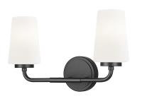 Two Light Vanity by Z-Lite - Montford Collection, Matte Black Finish - 7005-2V-MB