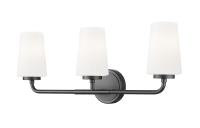 Three Light Vanity by Z-Lite - Montford Collection, Matte Black Finish - 7005-3V-MB