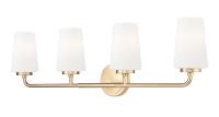 Four Light Vanity by Z-Lite - Montford Collection, Modern Gold Finish - 7005-4V-MGLD