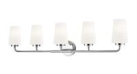 Five Light Vanity by Z-Lite - Montford Collection, Chrome Finish - 7005-5V-CH