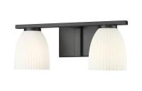 Two Light Vanity by Z-Lite - Naya Collection, Matte Black Finish - 7518-2V-MB