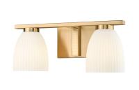 Two Light Vanity by Z-Lite - Naya Collection, Modern Gold Finish - 7518-2V-MGLD