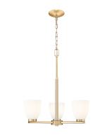 Three Light Chandelier by Z-Lite - Naya Collection, Modern Gold Finish - 7518-3MGLD