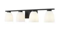 Four Light Vanity by Z-Lite - Naya Collection, Matte Black Finish - 7518-4V-MB