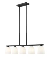 Five Light Linear Chandelier by Z-Lite - Naya Collection, Matte Black Finish - 7518-5L-MB