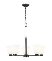 Five Light Chandelier by Z-Lite - Naya Collection, Matte Black Finish - 7518-5MB