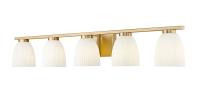 Five Light Vanity by Z-Lite - Naya Collection, Modern Gold Finish - 7518-5V-MGLD