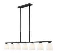 Seven Light Linear Chandelier by Z-Lite - Naya Collection, Matte Black Finish - 7518-7L-MB