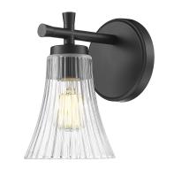 One Light Wall Sconce by Z-Lite - Belle Collection, Matte Black Finish - 7519-1S-MB