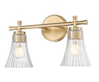 Two Light Vanity by Z-Lite - Belle Collection, Modern Gold Finish - 7519-2V-MGLD