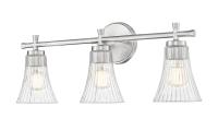 Three Light Vanity by Z-Lite - Belle Collection, Brushed Nickel Finish - 7519-3V-BN
